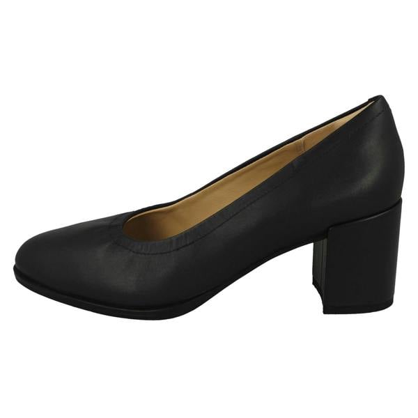 Clarks Ladies Clarks Slip On Block Heeled Court Shoes Freva55 Court