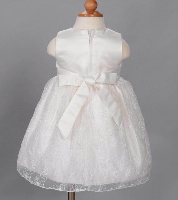 Cinda Floral Christening Dress With Cape