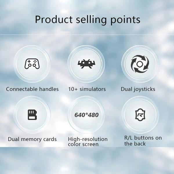 Dyzi R36S Retro Handheld Game Console 3.5" IPS Display USB Rechargeable