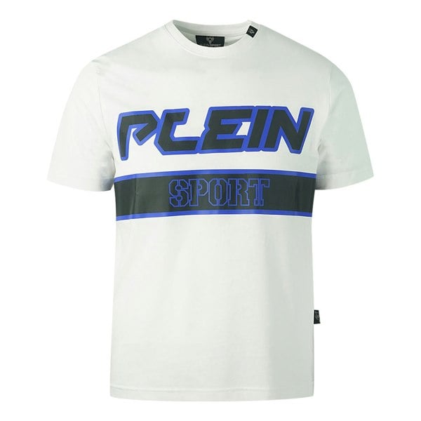 Plein Sport Philipp Plein Sport Blue Block T-Shirt - White