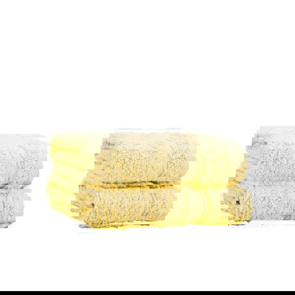Catherine Lansfield Zero Twist Cotton Face Cloth Pair Yellow