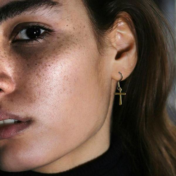 Aye Do Gifts Gold Cross Drop Earrings