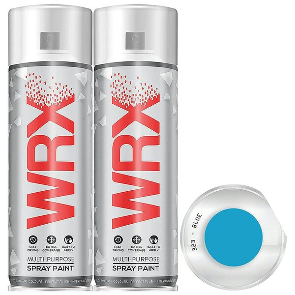 WRX 2X WRX Flat Blue Acrylic Spray Paint 400ml
