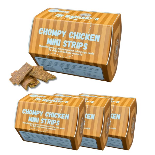 Mr Barnaby's Chompy Chicken Mini Strips  Dog Treats (Pack of 4)