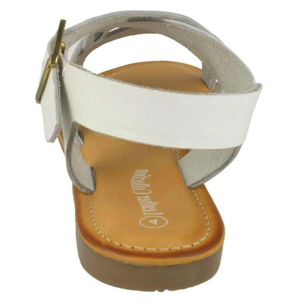 Leather Collection Ladies Leather Collection Buckle Slingback Sandals F00229