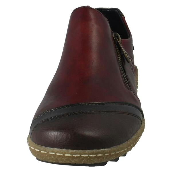 Rieker Ladies Rieker Zip Fastening Leather Casual Shoes L7571