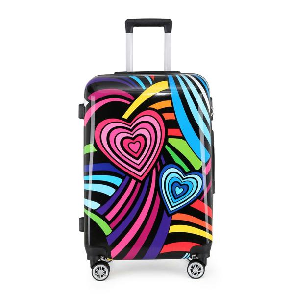 Infinity Luggage Hardside Shell Suitcase Set Printed Luggage Lightweight Cabin Travel Bag