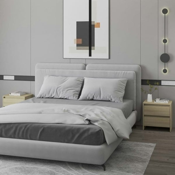 Berkfield Bedside Cabinets 2 pcs Sonoma Oak 45x34.5x44.5 cm Engineered Wood