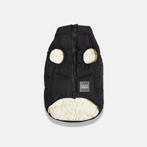 Reversible Puffer by Barc London, Black and Off White, with zip fastening