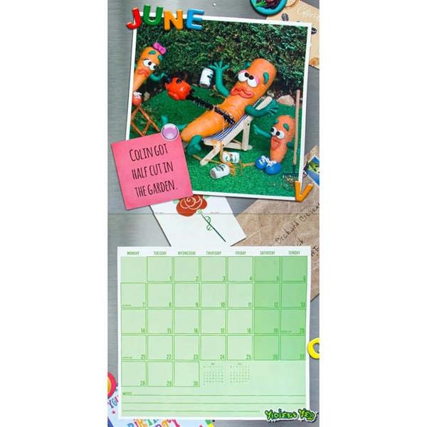Violent Veg Calendar 2027, Wall Calendars, Month To View, Humour, Gift