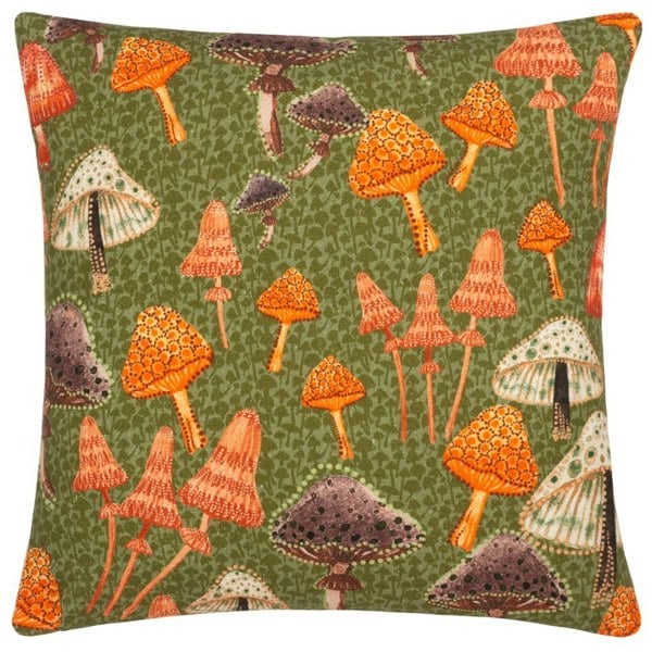 Furn Abstract Mushrooms Cushion Cover - Green