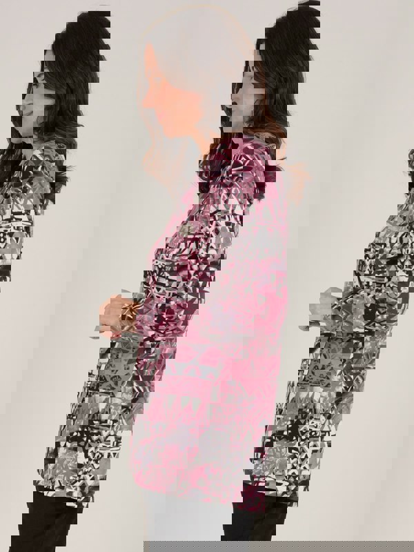 TIGI-Wear Tribal All Over Print Asymmetrical Top