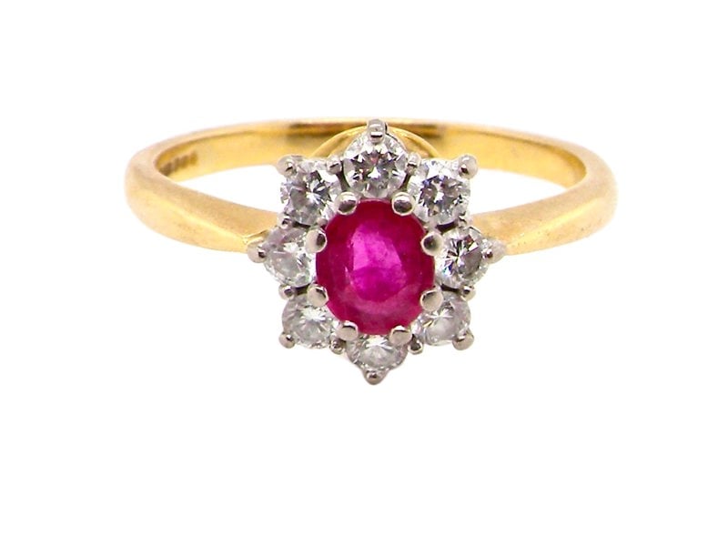 Vintage Tom A traditional ruby and diamond cluster ring