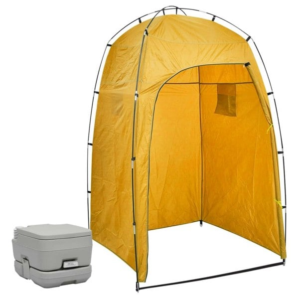 Berkfield Portable Camping Toilet with Tent 10+10 L