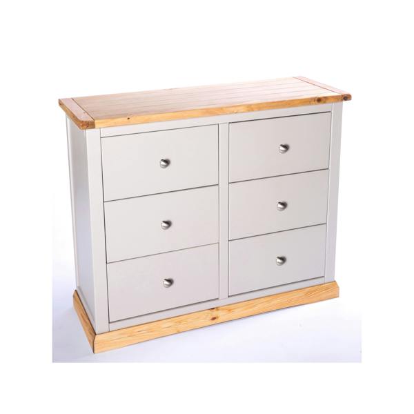 Cabinet Bits Bomporto 6 Drawer Chest of Drawers Chrome Knob