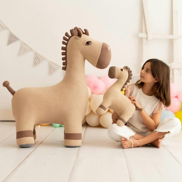 CROCHETTS Large horse plush with auxiliary seat for children LT-Y07_M