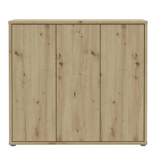 Furniture To Go Alice Springs Shoe Cabinet with 3 Doors Push-to-Open in Artisan Oak
