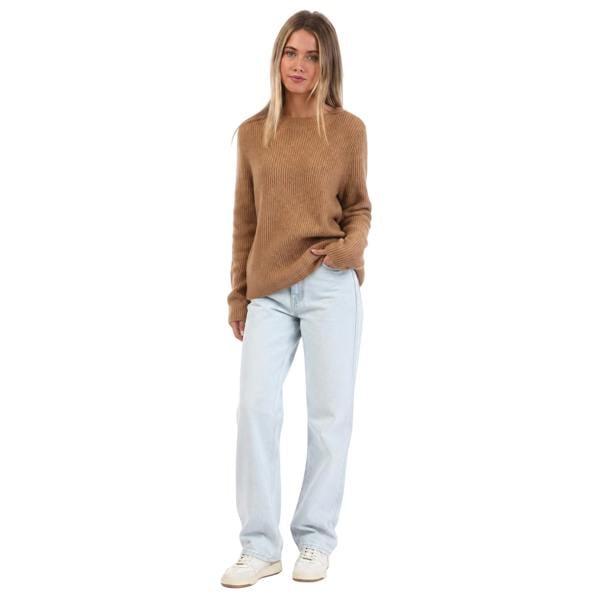 Boss Womens/Ladies Rib Knit Pullover - Beige - 