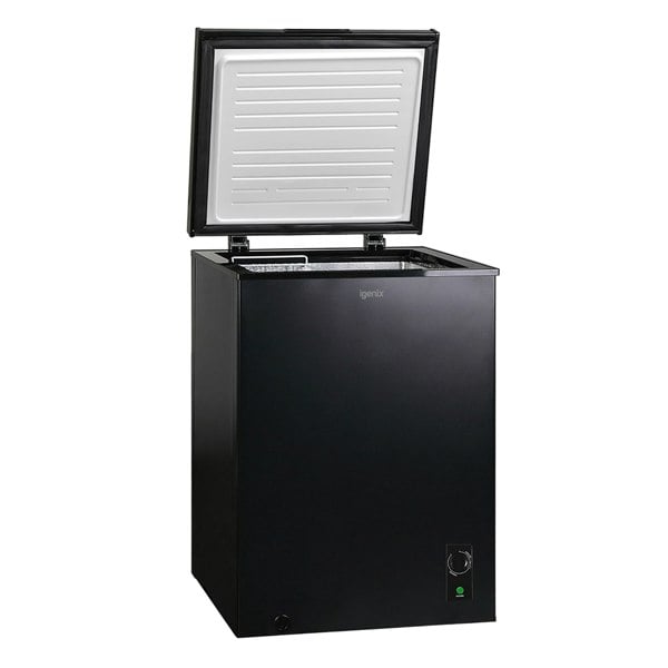igenix Freestanding Chest Freezer, 99 Litre, Black