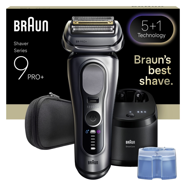 Braun Series 9 PRO+ 9667CC Electric Shaver, Pro SensoAdapt, SmartCare Center - Silver