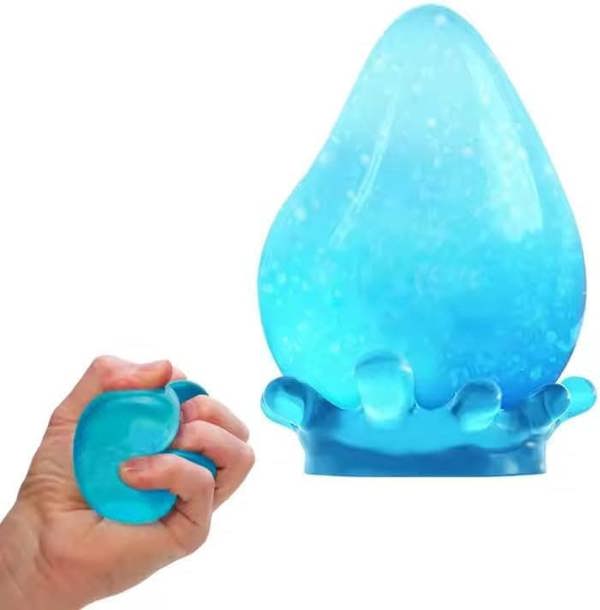 Dragodirect Glitter Raindrop Squishy Stress Ball Fun Fidget Toy for Kids & Adults