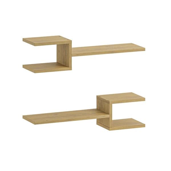 Decortie Fork Modern Wall Mounted Floating Shelf Unique Design Set 2 Piece Shelf 75cm