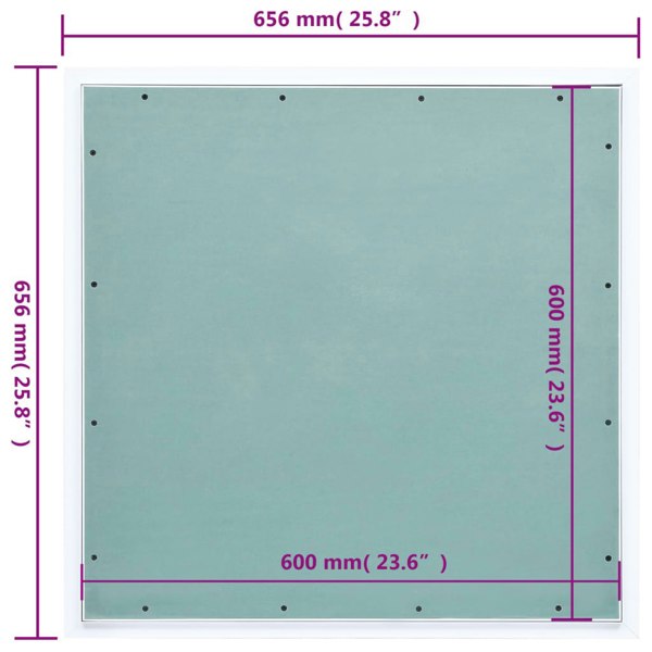 Berkfield Access Panel with Aluminium Frame and Plasterboard 600x600 mm