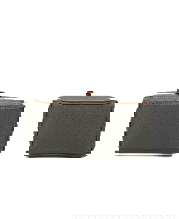 Kitise Large Structured Buckle Color Block Tote Shoulder Bag