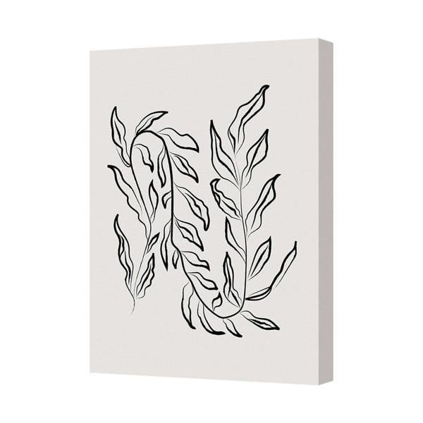 Benjamin Tate Design Botanical Line Art Canvas Wall Art Leaves Abstract Print