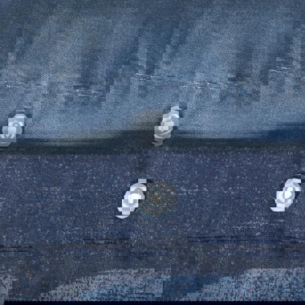 Smart Living Cutout Textured Geo Duvet Cover With Pillowcases - Blue