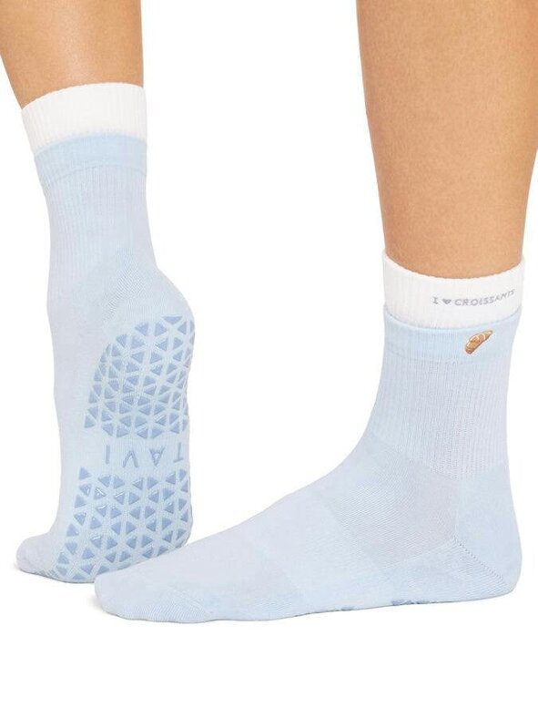 Tavi Aria Grip Socks - I Love Croissants