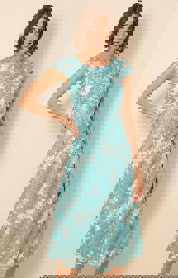 Alie Street London Charlotte Lace Dress - Antique Aqua