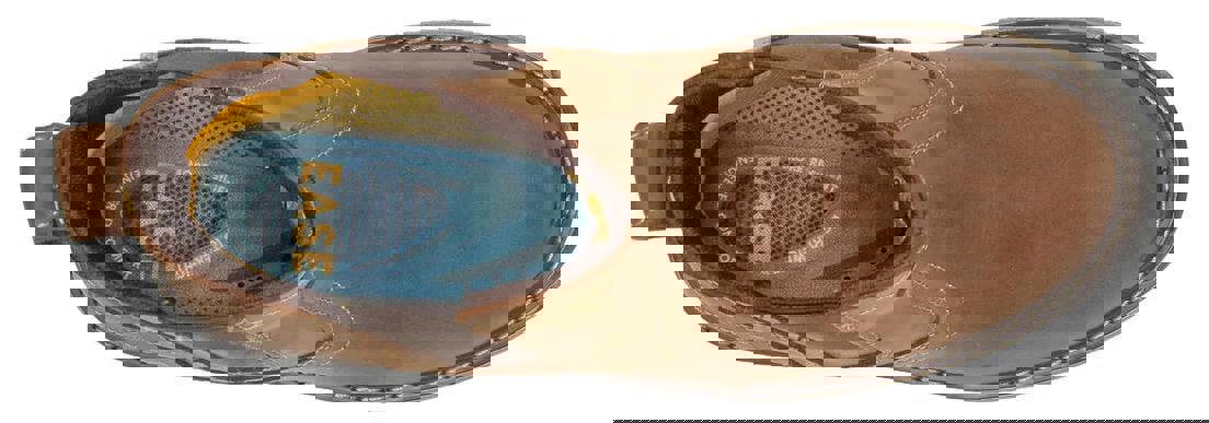 Caterpillar Pelton Mens Steel Toe/Midsole Safety Pull On Dealer Boots, brown leather safety boots with steel toe and midsole, pull-on design, durable construction, and slip-resistant sole.