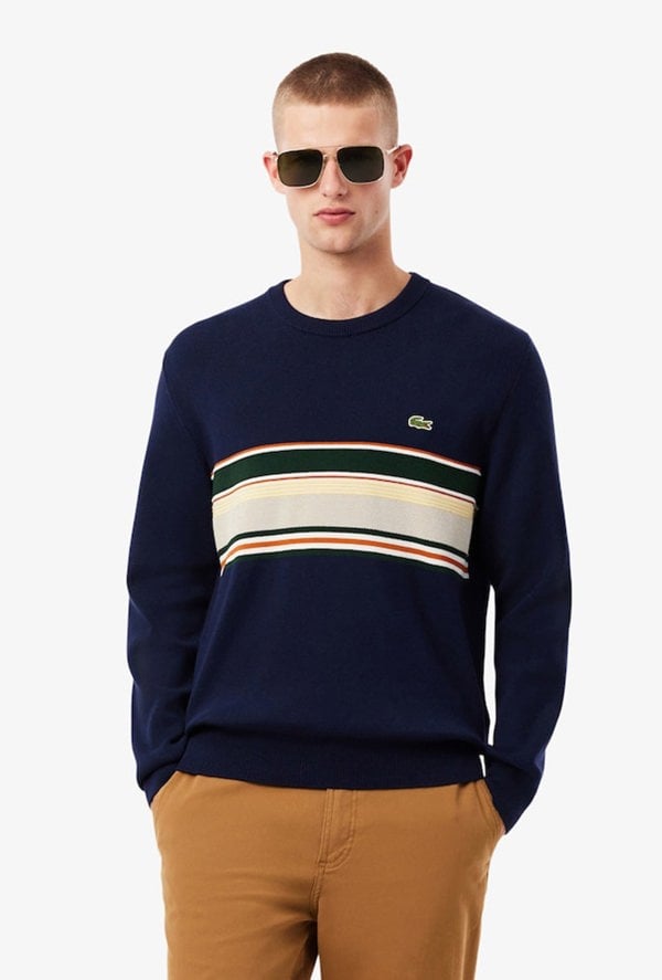 Lacoste French Made Striped Sweater