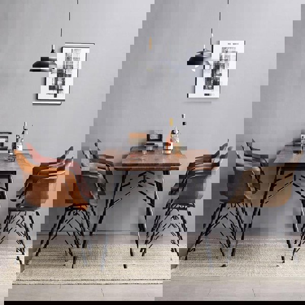 Bobby Dining Chair, Distressed Leather-Weilai Concept-Weilai Concept