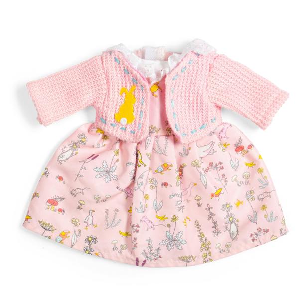 Bigjigs Toys Wildlife Dress and Pink Cardigan for 30cm Rag Dolls (Medium)