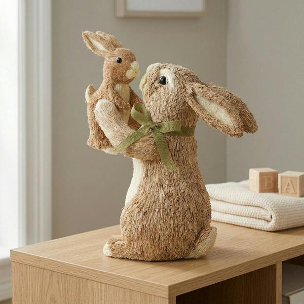 Garden Greatness Mummy Rabbit With Baby Easter Ornament