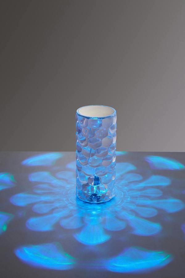 Living and Home Crystal Diamond RGB LED Table Lamp with Remote Control