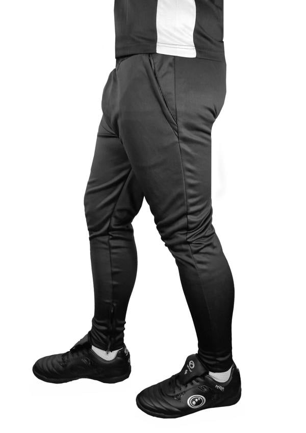 Tempo Skinny Tapered Tracksuit Bottoms – Black, Stretch, Durable - Optimum