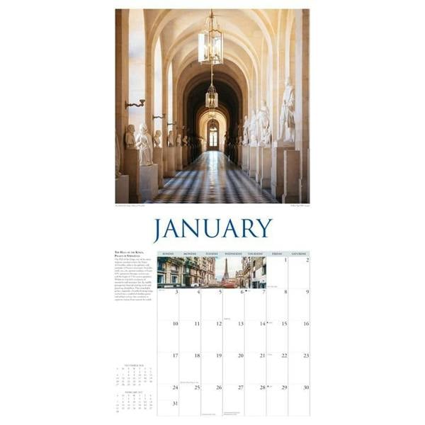 A Walk In Paris Calendar 2027, Wall Calendars, Month To View, Travel, Gift