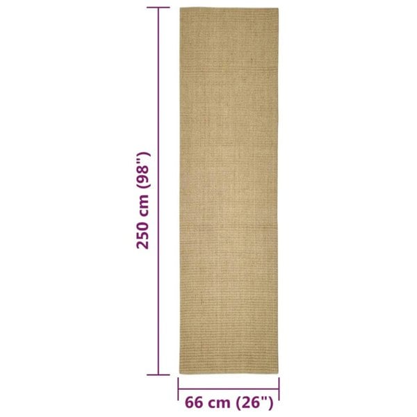 Berkfield Sisal Rug for Scratching Post 66x250 cm