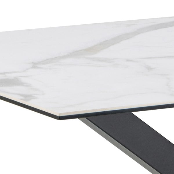 Furniture To Go Heaven Dining Table with Ceramic White Top 135cm
