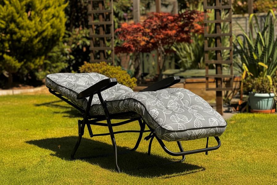Deluxe Garden Relaxer - Aspen Grey | Multi-Position Reclining Chair The Garden Furniture Shop