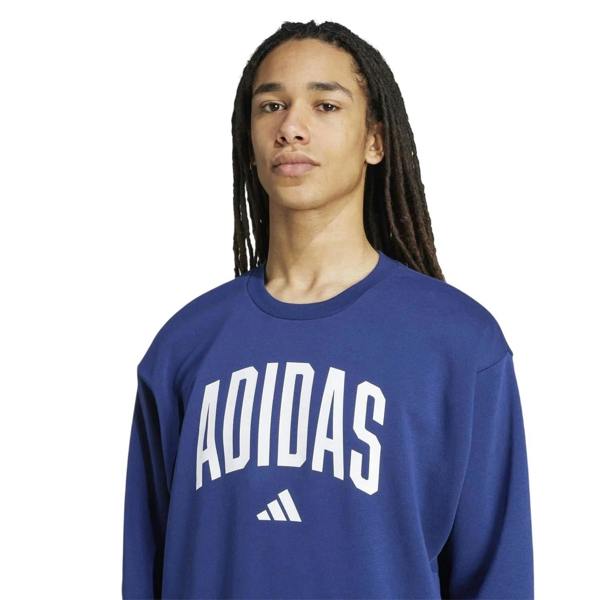 Adidas Mens Collegiate Logo Sweatshirt - Blue/White - 