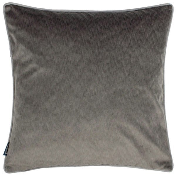 Paoletti Torto Velvet Rectangular Cushion Cover - Charcoal/Silver