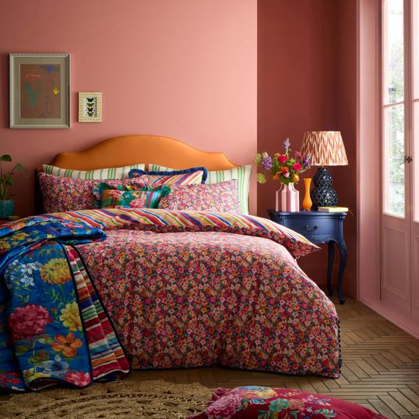 Sophie Robinson Darling Ditsy 100% Cotton Reversible Duvet Cover Set Bright