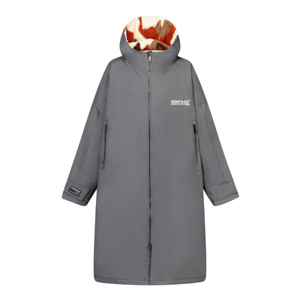 Regatta Unisex Adult Abstract Mountain Waterproof Changing Robe - Iron - 