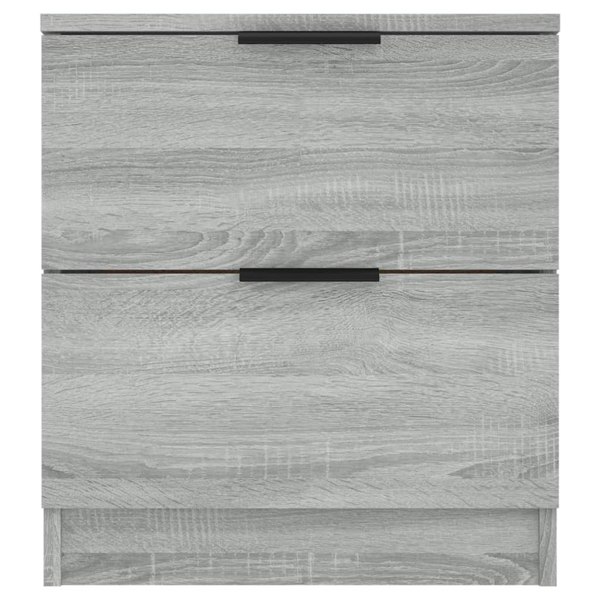 Berkfield Bedside Cabinets 2 pcs Grey Sonoma Engineered Wood