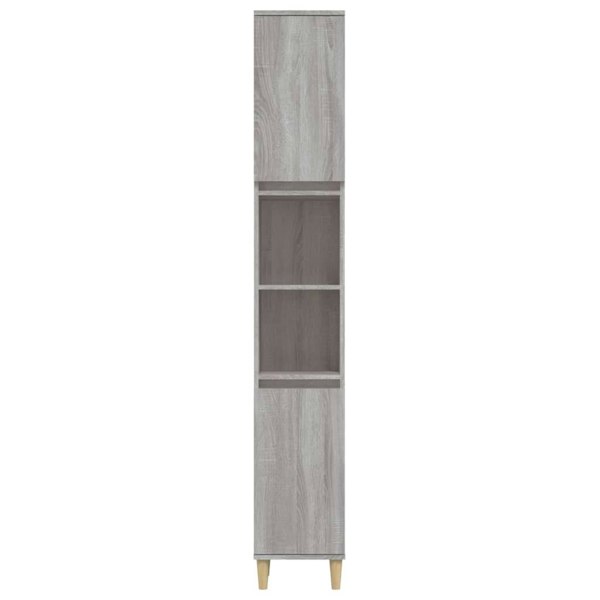 Berkfield Bathroom Cabinet Grey Sonoma 30x30x190 cm Engineered Wood
