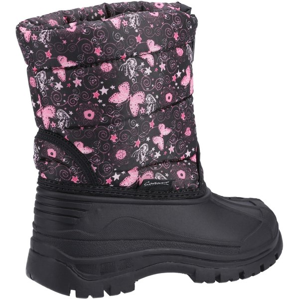 Cotswold Childrens/Kids Iceberg Butterfly Snow Boots - Pink/Black